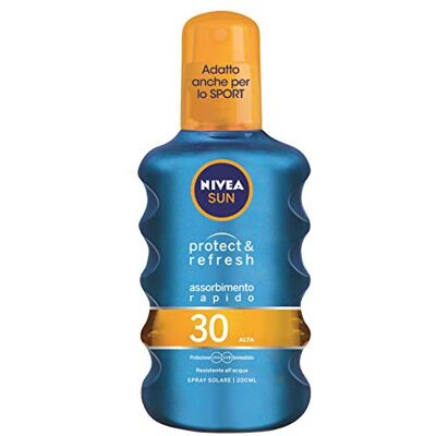 Sun Protect & Refresh Spray solaire transparent FP30, protection élevée, absorption rapide, 200 ml Sun Protect & Refresh Spray solaire transparent FP30, protection élevée, absorption rapide, 200 ml