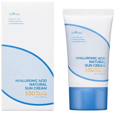 IsNtree SNTREE Hyaluronic Acid Perfect Sun Block SPF 50+ PA++++ 1.69 Fl Oz, 8 Types of Hyaluronic Acid, Physical Sun Blocker, Moisturizing, Reef-safe, Non-nano Sunscreen IsNtree SNTREE Hyaluronic Acid Perfect Sun Block SPF 50+ PA++++ 1.69 Fl Oz, 8 Types of Hyaluronic Acid, Physical Sun Blocker, Moisturizing, Reef-safe, Non-nano Sunscreen