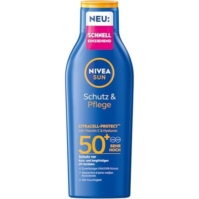 Sun Lotion solaire SPF 50+, protection solaire imperméable à la vitamine C et à l'acide hyaluronique, à absorption rapide pour 48 h d'hydratation sans résidus blancs (200 ml) Sun Lotion solaire SPF 50+, protection solaire imperméable à la vitamine C et à l'acide hyaluronique, à absorption rapide pour 48 h d'hydratation sans résidus blancs (200 ml)