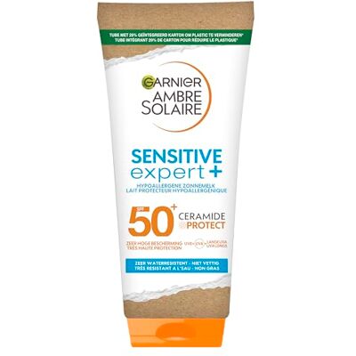 Ambre Solaire Garnier Sensitive Expert+ Lait solaire hypoallergénique SPF50+ 175 ML Ambre Solaire Garnier Sensitive Expert+ Lait solaire hypoallergénique SPF50+ 175 ML