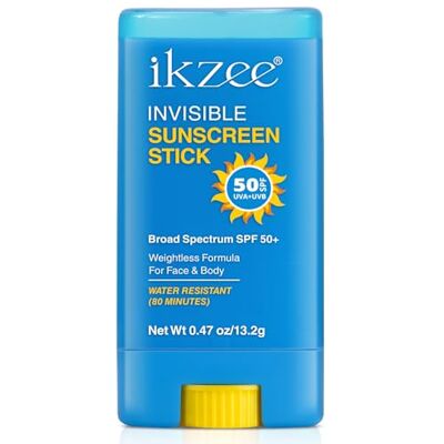 MXCZBSM Stick de protection solaire invisible SPF 50+ 13 g Double protection UV/IR Résistant à l'eau 80 min Aux extraits naturels MXCZBSM Stick de protection solaire invisible SPF 50+ 13 g Double protection UV/IR Résistant à l'eau 80 min Aux extraits naturels