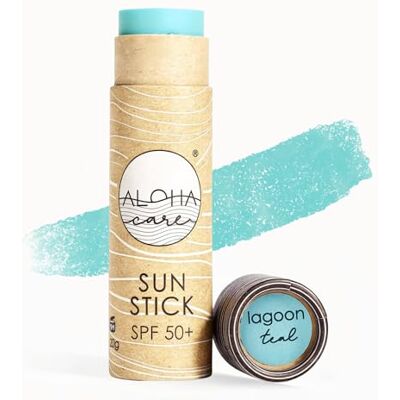 Aloha Care Aloha Sun Stick SPF 50+ Face Mineral Sunscreen for Surfing (teal) Aloha Care Aloha Sun Stick SPF 50+ Face Mineral Sunscreen for Surfing (teal)