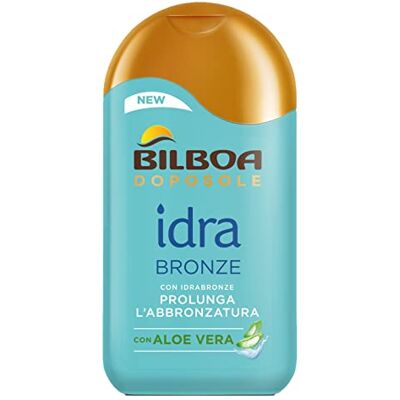 Bilboa Après-soleil hydratant hydrabrons, après-soleil effet frais, idéal pour prolonger le bronzage, hydrate la peau et la rend douce, idéal pour tous les types de peau, 200 ml Bilboa Après-soleil hydratant hydrabrons, après-soleil effet frais, idéal pour prolonger le bronzage, hydrate la peau et la rend douce, idéal pour tous les types de peau, 200 ml