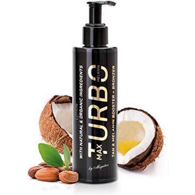 MegaTan Max-Turbo Lotion naturelle pour solarium avec poudre bronzante 160 ml Accélérateur de bronzage foncé pour lits de soleil Intensifiant et booster de mélanine Bronzage – Lotion corporelle MegaTan Max-Turbo Lotion naturelle pour solarium avec poudre bronzante 160 ml Accélérateur de bronzage foncé pour lits de soleil Intensifiant et booster de mélanine Bronzage – Lotion corporelle