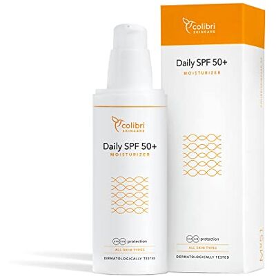 colibri skincare Daily SPF 50+ Moisturizer 80ml crème de jour avec SPF 50 protection à large spectre résistante à l'eau ne blanchit pas crème solaire visage 50 colibri skincare Daily SPF 50+ Moisturizer 80ml crème de jour avec SPF 50 protection à large spectre résistante à l'eau ne blanchit pas crème solaire visage 50