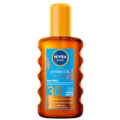 Sun Spray huile activateur de bronzage Protect & Bronze FPS 30 (1 x 200 ml), huile solaire avec protection UVA/UVB pour un hâle naturellement bronzé, crème solaire bronzage Sun Spray huile activateur de bronzage Protect & Bronze FPS 30 (1 x 200 ml), huile solaire avec protection UVA/UVB pour un hâle naturellement bronzé, crème solaire bronzage