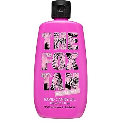 The Fox Tan Rapid Candy Oil Amplificateur de Bronzage sans Autobronzant pour le Corps, Huile Bronzante à l'Huile de Coco, d'Amande et de Jojoba, Vegan, 120 ml ml The Fox Tan Rapid Candy Oil Amplificateur de Bronzage sans Autobronzant pour le Corps, Huile Bronzante à l'Huile de Coco, d'Amande et de Jojoba, Vegan, 120 ml ml