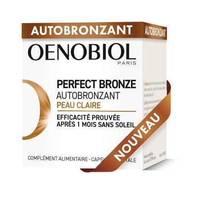 Oenobiol Autobronzant Peau Claire Perfect Bronze- Efficace dès Le 1er mois sans soleill Concentration de 5 pigments 100% d'iorigine végétale Complément Alimentaire 30 Capsules Programme 1 Mois Oenobiol Autobronzant Peau Claire Perfect Bronze- Efficace dès Le 1er mois sans soleill Concentration de 5 pigments 100% d'iorigine végétale Complément Alimentaire 30 Capsules Programme 1 Mois