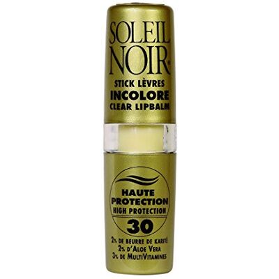 Soleil Noir 25 Stick à Lèvres Incolore Ip 30 Protection Haute Soleil Noir 25 Stick à Lèvres Incolore Ip 30 Protection Haute