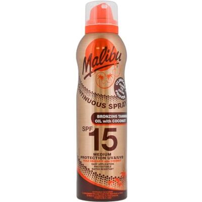 Malibu Huile de bronzage avec huile de noix de coco SPF15 175ml pour le bronzage Malibu Huile de bronzage avec huile de noix de coco SPF15 175ml pour le bronzage