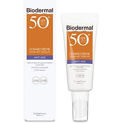 Biodermal Bruit solaire Crème solaire anti-âge pour le visage SPF 50-40ml Biodermal Bruit solaire Crème solaire anti-âge pour le visage SPF 50-40ml