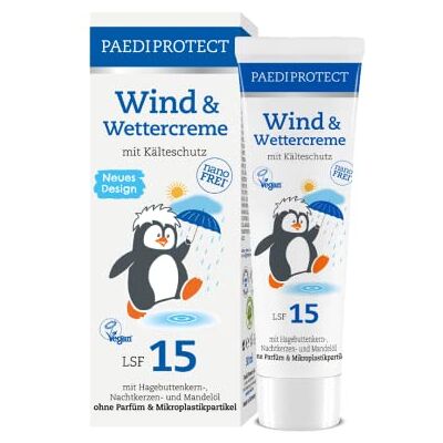 PaediProtect Crème coupe-vent et météo pour bébé 30 ml, lotion de soin pour enfants et adultes avec SPF 15, avec cynorhodon pour protéger contre le froid, le vent, l'humidité, crème de protection des PaediProtect Crème coupe-vent et météo pour bébé 30 ml, lotion de soin pour enfants et adultes avec SPF 15, avec cynorhodon pour protéger contre le froid, le vent, l'humidité, crème de protection des