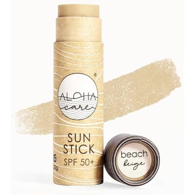 Aloha Care Aloha Sun Stick SPF 50+ Face Mineral Sunscreen for Surfing (Beige) Aloha Care Aloha Sun Stick SPF 50+ Face Mineral Sunscreen for Surfing (Beige)