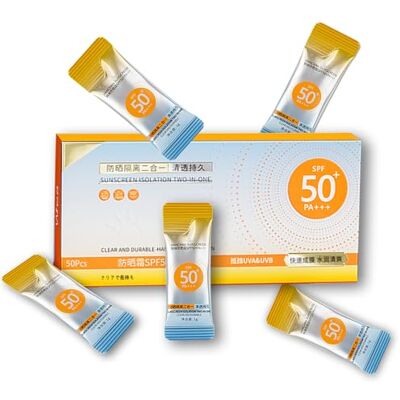 KTouler Lot de 50 mini crèmes solaires pour le visage et le corps SPF 50, PA+++, taille voyage, imperméable, léger, non gras, crème solaire pour la plage et l'extérieur KTouler Lot de 50 mini crèmes solaires pour le visage et le corps SPF 50, PA+++, taille voyage, imperméable, léger, non gras, crème solaire pour la plage et l'extérieur