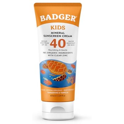 Badger Clear Zinc Crème solaire enfant SPF 40 87 ml Badger Clear Zinc Crème solaire enfant SPF 40 87 ml