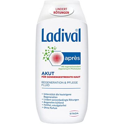 Ladival akut après für sonnengestresste Haut Regeneration & Pflege Fluid, 200 ml Oplossing Ladival akut après für sonnengestresste Haut Regeneration & Pflege Fluid, 200 ml Oplossing