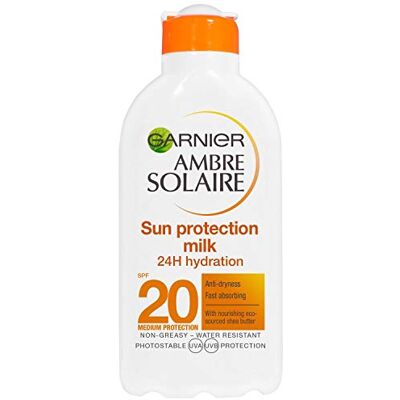 Garnier Ambre Solaire Sun Protection Milk 200ml SPF 20 Garnier Ambre Solaire Sun Protection Milk 200ml SPF 20