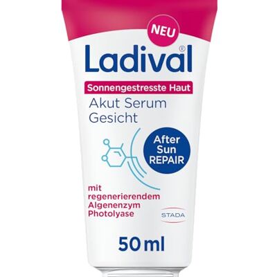 Ladival Sérum aigu pour la peau stressée par le soleil, réparateur après le soleil, régénéré avec photolyase, hydratant, rafraîchissant, avec panthénol et vitamine E, 50 ml Ladival Sérum aigu pour la peau stressée par le soleil, réparateur après le soleil, régénéré avec photolyase, hydratant, rafraîchissant, avec panthénol et vitamine E, 50 ml