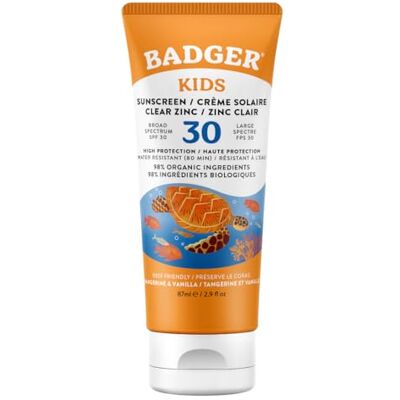 Badger Sunscreen Cream Kids Clear Zinc Badger Sunscreen Cream Kids Clear Zinc