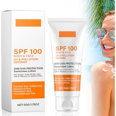 Xiniear Crème solaire FPS 100, 50g Sunscreen SPF 100, Sunscreen Lotion, Lotion solaire avec protection UVA/UVB, Hydratant, Anti-âge Crème solaire Résistant à l'eau Convient à tous les types de peau (1 PC) Xiniear Crème solaire FPS 100, 50g Sunscreen SPF 100, Sunscreen Lotion, Lotion solaire avec protection UVA/UVB, Hydratant, Anti-âge Crème solaire Résistant à l'eau Convient à tous les types de peau (1 PC)