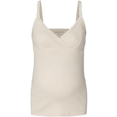 Noppies Maternity Chemise de nuit Maja Nursing Rib pour femme, Oatmeal Melange P611, XS-S Noppies Maternity Chemise de nuit Maja Nursing Rib pour femme, Oatmeal Melange P611, XS-S