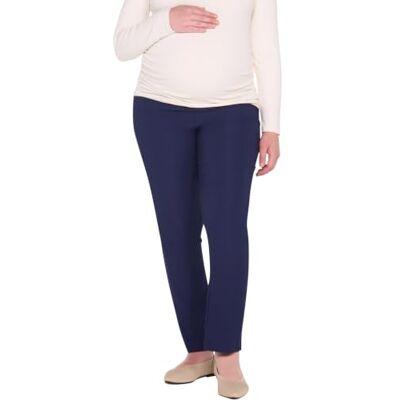 Motherhood Maternity Women's Super Stretch Secret Fit Over The Belly Ankle Straight Leg Pregnancy Dress Pants for Work, Navy, Small Motherhood Maternity Women's Super Stretch Secret Fit Over The Belly Ankle Straight Leg Pregnancy Dress Pants for Work, Navy, Small