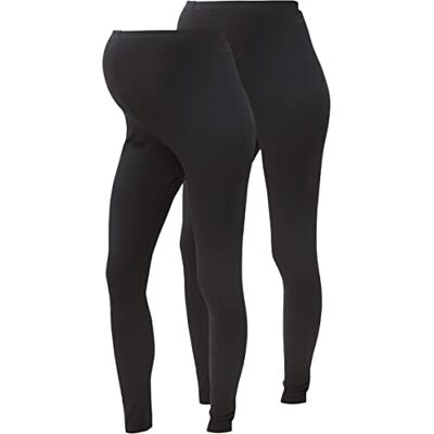MAMALICIOUS NOS Legging de Maternité (Lot de 2) Femme, Noir (Black Pack: Black), XS MAMALICIOUS NOS Legging de Maternité (Lot de 2) Femme, Noir (Black Pack: Black), XS