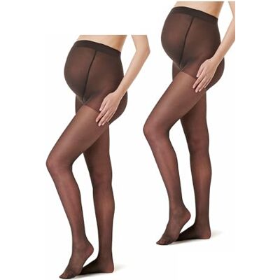 Noppies Lot de 2 collants de maternité 20 deniers Collants Femme Noppies Lot de 2 collants de maternité 20 deniers Collants Femme