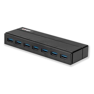 LINDY 43228 3.1 et fonction de charge 7 ports 3.2 Gen 1 Hub (USB 3.0), noir LINDY 43228 3.1 et fonction de charge 7 ports 3.2 Gen 1 Hub (USB 3.0), noir