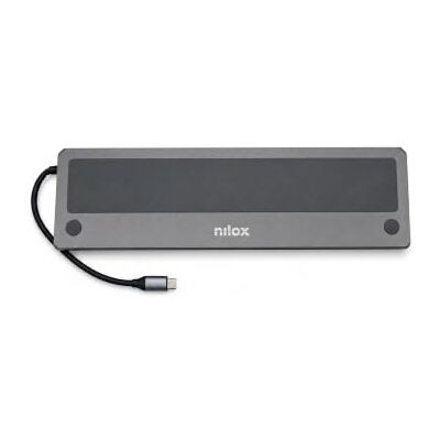 Nilox , Hub USB-C 13 en 1, station d'accueil, structure fine, Plug & Play Nilox , Hub USB-C 13 en 1, station d'accueil, structure fine, Plug & Play