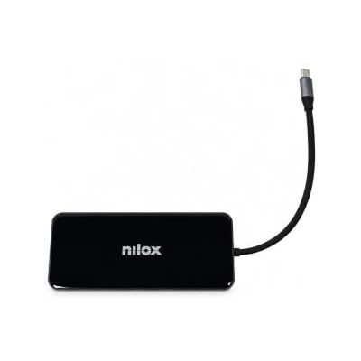 Nilox , Hub USB-C 12 en 1, station d'accueil, structure fine, Plug & Play Nilox , Hub USB-C 12 en 1, station d'accueil, structure fine, Plug & Play