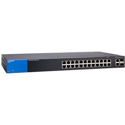 Linksys LGS326-EU Commutateur Gigabit intelligent administrable à 24 ports avec 2 ports SFP pour professionnels Linksys LGS326-EU Commutateur Gigabit intelligent administrable à 24 ports avec 2 ports SFP pour professionnels