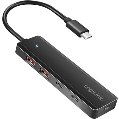 Logilink UA0412 Hub USB-C ultra fin (USB 3.2 Gen 2), 4 ports (2 ports USB-A, 2 ports USB-C) Logilink UA0412 Hub USB-C ultra fin (USB 3.2 Gen 2), 4 ports (2 ports USB-A, 2 ports USB-C)