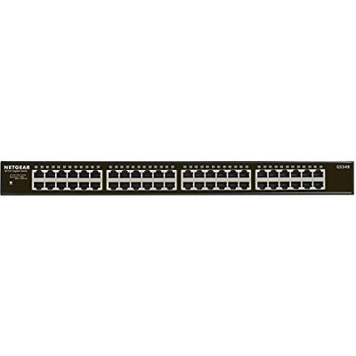 Netgear (GS348) Switch Ethernet 48 Ports RJ45 Gigabit (10/100/1000) , switch RJ45 Format Bureau /Rack, Boitier Robuste en Métal, Silencieux sans Ventilateur pour une Connectivité Simple et Abordable Netgear (GS348) Switch Ethernet 48 Ports RJ45 Gigabit (10/100/1000) , switch RJ45 Format Bureau /Rack, Boitier Robuste en Métal, Silencieux sans Ventilateur pour une Connectivité Simple et Abordable
