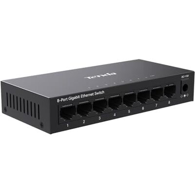 Tenda Switch Ethernet 8 Ports Gigabit Hub RJ45, Hub Ethernet (10/100/1000 Mbps, IGMP Snooping, QoS, Plug-and-Play, Boîtier Métallique, Peut être monté sur Une Table et Un Mur) (TEG1008M) Tenda Switch Ethernet 8 Ports Gigabit Hub RJ45, Hub Ethernet (10/100/1000 Mbps, IGMP Snooping, QoS, Plug-and-Play, Boîtier Métallique, Peut être monté sur Une Table et Un Mur) (TEG1008M)