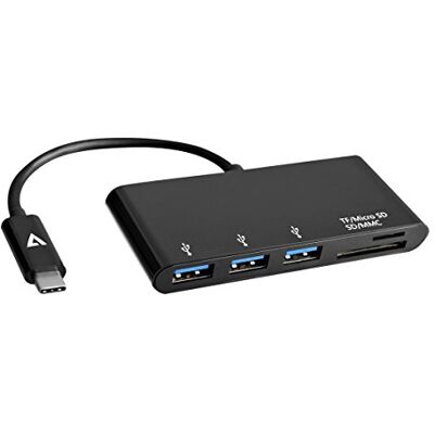V7 V7UC3U-HUB-BLK-1E Hub USB - USB 3.2 Gen 1 Type-C V7 V7UC3U-HUB-BLK-1E Hub USB - USB 3.2 Gen 1 Type-C