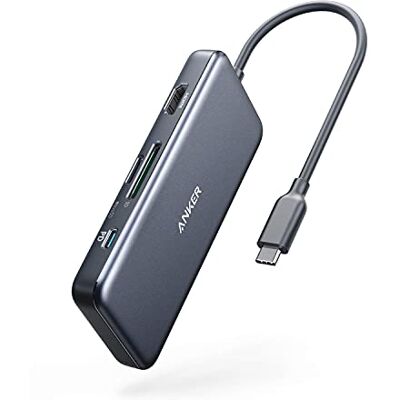 Anker Concentrateur USB-C PowerExpand+ 7-en-1 Hub avec double HDMI 4K, Power Delivery de 100 W, port de données USB-C et 2 USB-A 5 Gb/s, lecteur de cartes SD et microSD Anker Concentrateur USB-C PowerExpand+ 7-en-1 Hub avec double HDMI 4K, Power Delivery de 100 W, port de données USB-C et 2 USB-A 5 Gb/s, lecteur de cartes SD et microSD