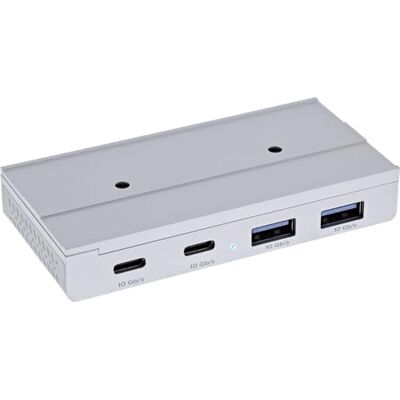 InLine Hub USB magnétique à 4 ports, 2 ports USB-C, 2 ports USB-A, USB 3.2 Gen.2, jusqu'à 10 Gb/s, magnétique ou vissable, boîtier en aluminium, 35395M InLine Hub USB magnétique à 4 ports, 2 ports USB-C, 2 ports USB-A, USB 3.2 Gen.2, jusqu'à 10 Gb/s, magnétique ou vissable, boîtier en aluminium, 35395M