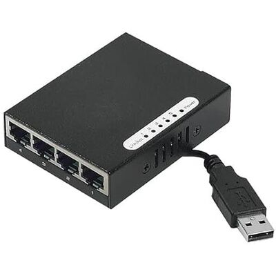 Dexlan Network Mini Switch 5 x 10/100 ports RJ45 Alimenté par USB Dexlan Network Mini Switch 5 x 10/100 ports RJ45 Alimenté par USB