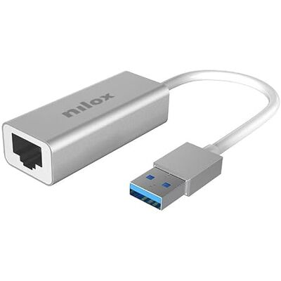 Nilox , Adaptateur USB-A vers Ethernet RJ45 Gigabit, adaptateur LAN 1000 Mbps Nilox , Adaptateur USB-A vers Ethernet RJ45 Gigabit, adaptateur LAN 1000 Mbps