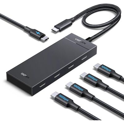 UGREEN 10Gbps Hub USB C 3.2 vers 4 Data Ports et PD 100W Charge Rapide Adaptateur Multiport USB Compatible avec MacBook iPad Pro Air Mac Mini M4 Surface iPhone 17 Pro Max Air 16 Galaxy S25 Ultra UGREEN 10Gbps Hub USB C 3.2 vers 4 Data Ports et PD 100W Charge Rapide Adaptateur Multiport USB Compatible avec MacBook iPad Pro Air Mac Mini M4 Surface iPhone 17 Pro Max Air 16 Galaxy S25 Ultra