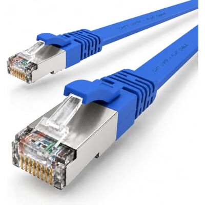 1aTTack.de 15m bleu 1 pièce Câble plat CAT.7 Gigabit Ethernet LAN (RJ45) câble réseau câble brut (10Gbit/s) câble d'installation plat mince compatible avec Cat.5 Cat.5e Cat.6 1aTTack.de 15m bleu 1 pièce Câble plat CAT.7 Gigabit Ethernet LAN (RJ45) câble réseau câble brut (10Gbit/s) câble d'installation plat mince compatible avec Cat.5 Cat.5e Cat.6