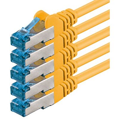 1aTTack.de 0,5 m CAT6a câble réseau jaune 5 pièces Câble patch CAT 6 A 10000 Mbit s SFTP PIMF 500 MHz compatible avec routeur commutateur Internet DSL CAT5 CAT6 CAT7 1aTTack.de 0,5 m CAT6a câble réseau jaune 5 pièces Câble patch CAT 6 A 10000 Mbit s SFTP PIMF 500 MHz compatible avec routeur commutateur Internet DSL CAT5 CAT6 CAT7