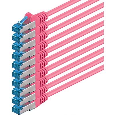 1aTTack.de 2m CAT6a câble réseau magenta 10 pièces Câble patch CAT 6 A 10000 Mbit s SFTP PIMF 500 MHz compatible avec routeur commutateur Internet DSL CAT5 CAT6 CAT7 1aTTack.de 2m CAT6a câble réseau magenta 10 pièces Câble patch CAT 6 A 10000 Mbit s SFTP PIMF 500 MHz compatible avec routeur commutateur Internet DSL CAT5 CAT6 CAT7