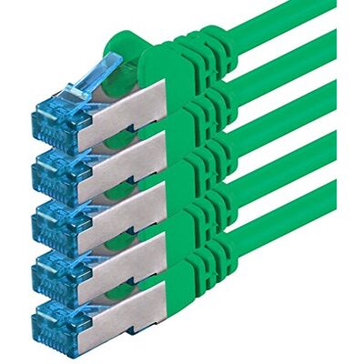 1aTTack.de 2m CAT6a câble réseau vert 5 pièces Câble patch CAT 6 A 10000 Mbit s SFTP PIMF 500 MHz compatible avec routeur commutateur Internet DSL CAT5 CAT6 CAT7 1aTTack.de 2m CAT6a câble réseau vert 5 pièces Câble patch CAT 6 A 10000 Mbit s SFTP PIMF 500 MHz compatible avec routeur commutateur Internet DSL CAT5 CAT6 CAT7
