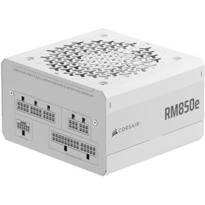Corsair RM850e (2025) Bloc d'alimentation ATX entièrement modulaire à faible bruit avec câble 12 V-2 x 6 Conforme aux normes ATX 3.1 et PCIe 5.1, efficacité Cybenetics Gold, condensateurs nominaux Corsair RM850e (2025) Bloc d'alimentation ATX entièrement modulaire à faible bruit avec câble 12 V-2 x 6 Conforme aux normes ATX 3.1 et PCIe 5.1, efficacité Cybenetics Gold, condensateurs nominaux