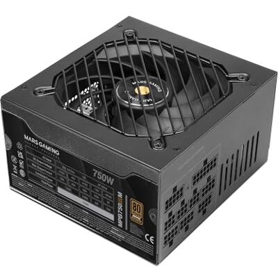 Mars Gaming MPB750SIM, Alimentation ATX 750W Full Modulaire, Garantie 7 Ans, 80Plus Bronze 230V EU, 90% Efficacité, Ventilateur SI Extreme Silence 140mm, Technologies AI2-RPM, DC-DC et SMD, Noir Mars Gaming MPB750SIM, Alimentation ATX 750W Full Modulaire, Garantie 7 Ans, 80Plus Bronze 230V EU, 90% Efficacité, Ventilateur SI Extreme Silence 140mm, Technologies AI2-RPM, DC-DC et SMD, Noir