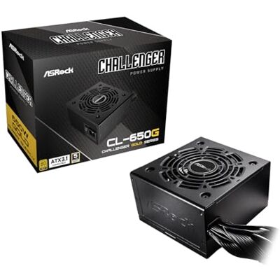 ASRock Challenger Alimentation 650 W ATX 3.1 Auto iCOOL Contrôle intelligent du ventilateur 120 mm Lame de golf 80 Plus Gold Certifié Non modulaire CL-650G ASRock Challenger Alimentation 650 W ATX 3.1 Auto iCOOL Contrôle intelligent du ventilateur 120 mm Lame de golf 80 Plus Gold Certifié Non modulaire CL-650G