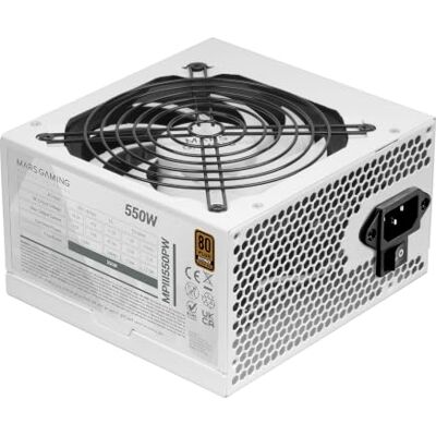 Mars Gaming MARSGAMING MPIII550P Bloc d'alimentation PC ATX 550 W, efficacité de 85%, système APFC numérique, ventilateur 120 mm FDB AI-RPM, technologies DC-DC et SMD, câbles plats extra-longs, blanc Mars Gaming MARSGAMING MPIII550P Bloc d'alimentation PC ATX 550 W, efficacité de 85%, système APFC numérique, ventilateur 120 mm FDB AI-RPM, technologies DC-DC et SMD, câbles plats extra-longs, blanc