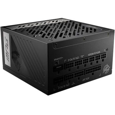 MSI MPG A1000G PCIE5 Bloc d'alimentation 1000 W, certifié 80 Plus Gold, ATX 3.0 entièrement modulaire, prend en charge le GPU PCIe 5.0, condensateurs japonais 105 °C, mode 0% tr/min, câble plat MSI MPG A1000G PCIE5 Bloc d'alimentation 1000 W, certifié 80 Plus Gold, ATX 3.0 entièrement modulaire, prend en charge le GPU PCIe 5.0, condensateurs japonais 105 °C, mode 0% tr/min, câble plat